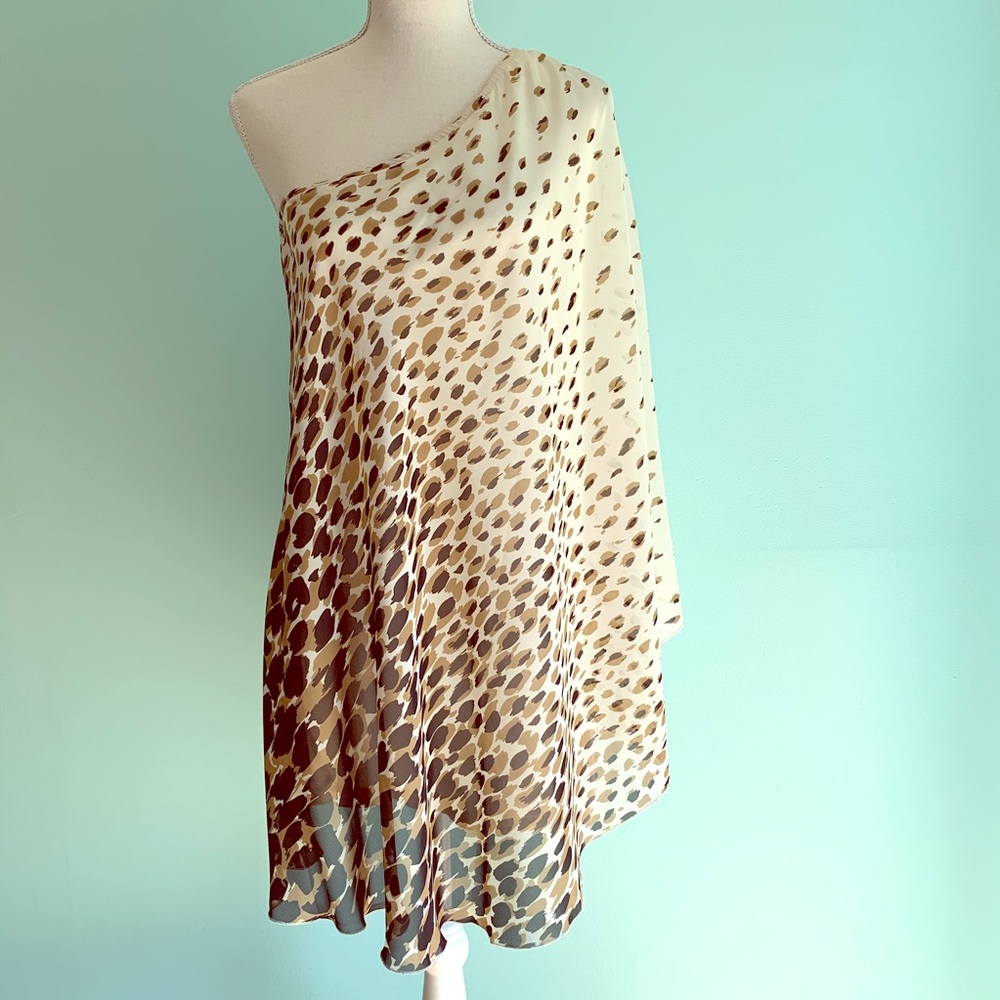 Julie Brown Leopard One Shoulder Top